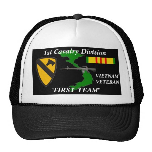 1st Cavalry Division"First Team"Vietnam Ball Caps Hats