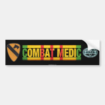 1st Cavalry Division Vietnam COMBAT MEDIC Sticker Bumper Sticker