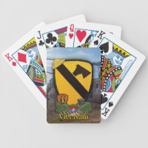 1st cavalry division vietnam veterans poker Cards Bicycle Card Decks