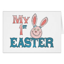 1st Easter Pink Bunny cards