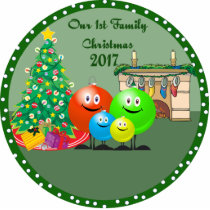 1st Family Christmas Ornament 2017 Photo Cutout