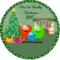 1st Family Christmas Ornament 2017 Photo Cutout