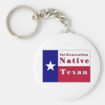 1st Generation Native Texan Flag Keychains