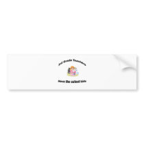 1st grade and kids bumper sticker