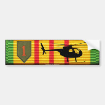 1st Infantry Div. OH-6 Loach VSM Bumper Sticker