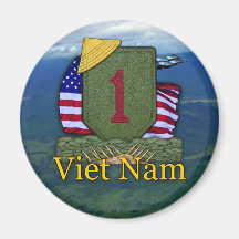 1st infantry division vietnam veterans patch Magne Magnets