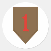 1st Infantry Divisiona Round Sticker