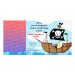 1st pirate birthday boy party invitations customized photo card