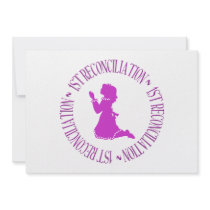 1st Reconcilation - First Confession (girl) Personalized Invitation