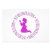 1st Reconcilation - First Confession (girl) Personalized Invitation