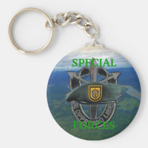 1st special forces group green berets son Keychain
