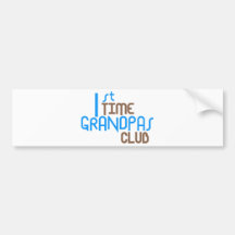 1st Time Grandpas Club (Blue) Bumper Sticker