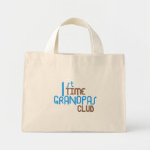 1st Time Grandpas Club (Blue) Canvas Bags
