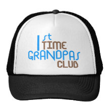 1st Time Grandpas Club (Blue) Mesh Hats