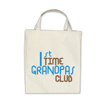 1st Time Grandpas Club (Blue) Tote Bags