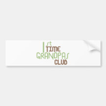 1st Time Grandpas Club (Green) Bumper Sticker