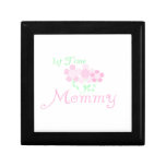 1st Time Mommy Pink Flowers Gifts Jewelry Box