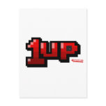 1UP - Gamer Video Games Extra Life Geek Postcard