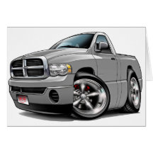 2003-08 Dodge Ram Silver Truck Greeting Card