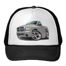 2003-08 Dodge Ram Silver Truck Trucker Hats