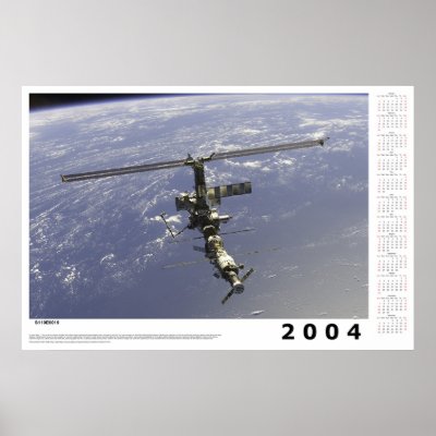 2004 International Space Station Calendar Poster by tiggerntatie