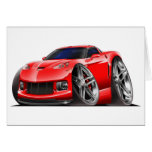 2005-09 Corvette Red Car Greeting Cards