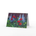 2007_Poppies_Delphiniums Greeting Card