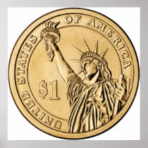 2007 Presidential One Dollar Coin from U.S. Mint Poster