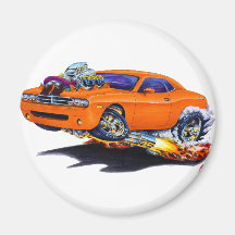 2008-10 Challenger Orange Car Refrigerator Magnet