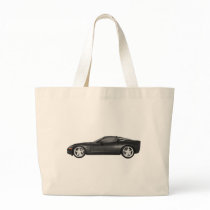 2008 Corvette: Sports Car: Black Finish Canvas Bag