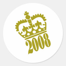 2008 ROUND STICKER