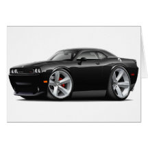 2009-11 Challenger RT Black Car Greeting Card