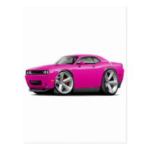 2009-11 Challenger RT Fuschia Car Postcard