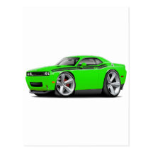 2009-11 Challenger RT Lime-Black Car Postcards