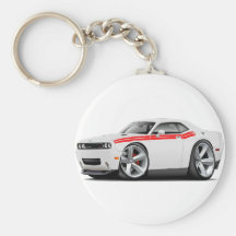 2009-11 Challenger RT White-Red Car Keychain