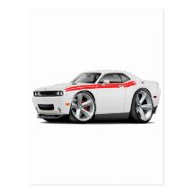 2009-11 Challenger RT White-Red Car Postcard