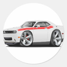 2009-11 Challenger RT White-Red Car Sticker