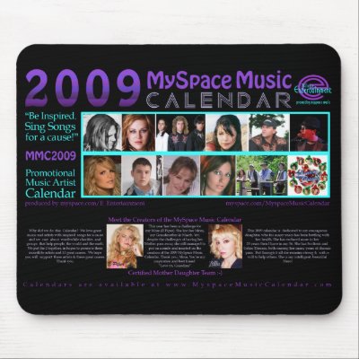 2009 MMC - PROMOTIONAL MOUSE PAD - CUSTOMIZED by MyspaceMusicCalendar
