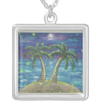 20100903-103634 Fireflies on Sterling Silver Necklace