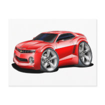 2010-11 Camaro Red Car Post Cards