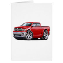 2010-12 Ram Dual Red Truck Greeting Card