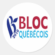 2010 Bloc Quebecois Round Sticker