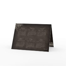2010 Calendar Floral Greeting Card Beige Brown