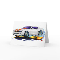 2010 Camaro White-Orange Car Card