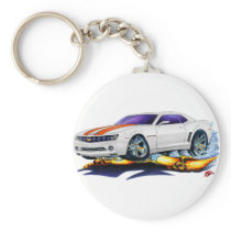 2010 Camaro White-Orange Car Key Chain