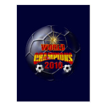 2010 Champions of the world spain Post Cards