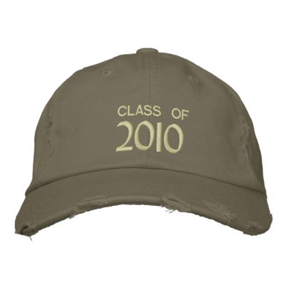 2010 graduation cap in army green embroidered baseball caps by aslentz