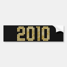 2010 New Years gold stars New Year Gifts Bumper Stickers