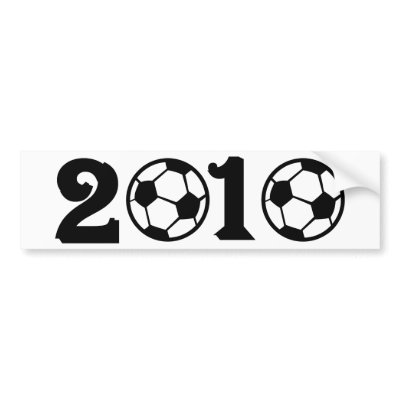 2010 Soccer Football World Cup Bumper Sticker by Tomaniac