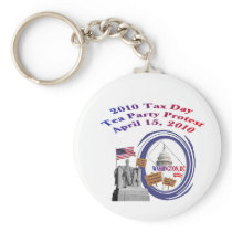 2010 Tax Day Tea Party Protest – Lincoln Memorial Keychain